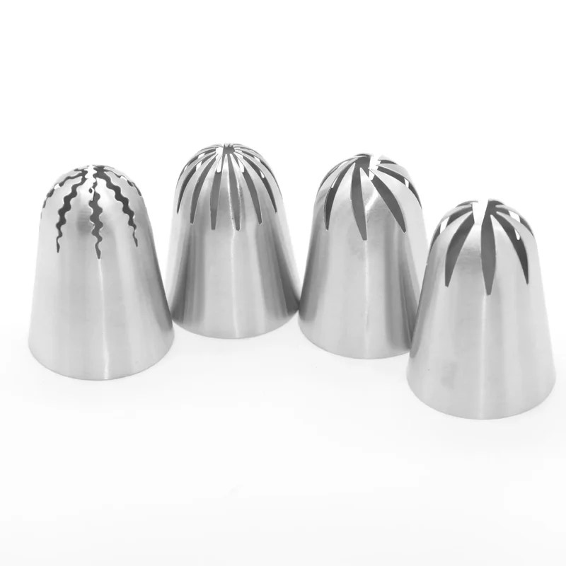 Douilles à pâtisserie en acier inoxydable - 4 styles pour décoration cupcakes