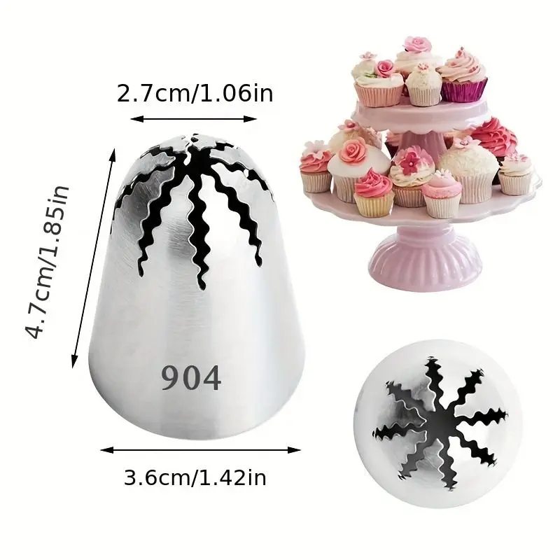Douilles à pâtisserie en acier inoxydable - 4 styles pour décoration cupcakes
