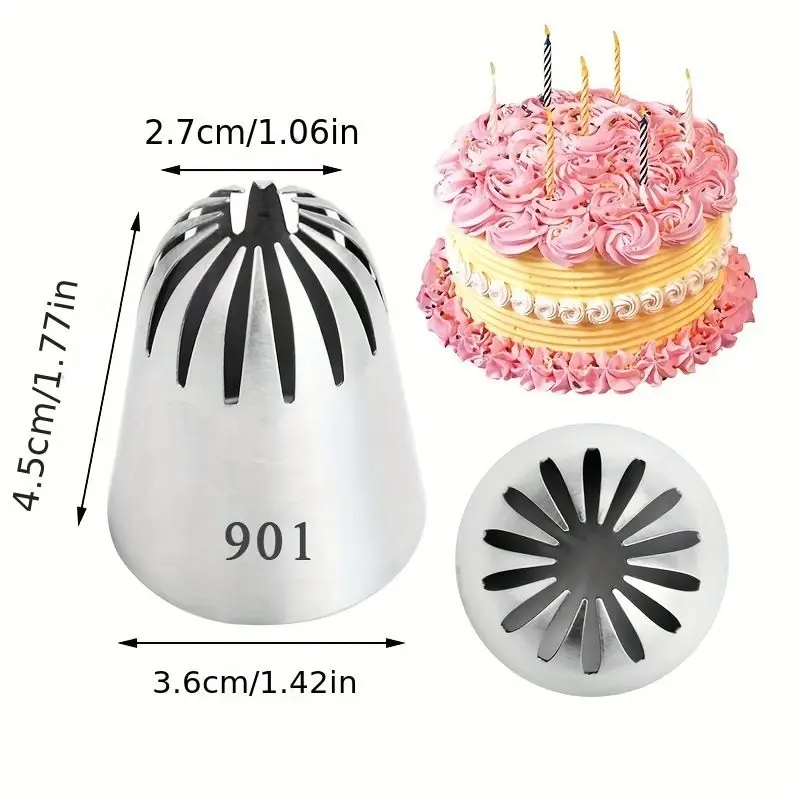 Douilles à pâtisserie en acier inoxydable - 4 styles pour décoration cupcakes