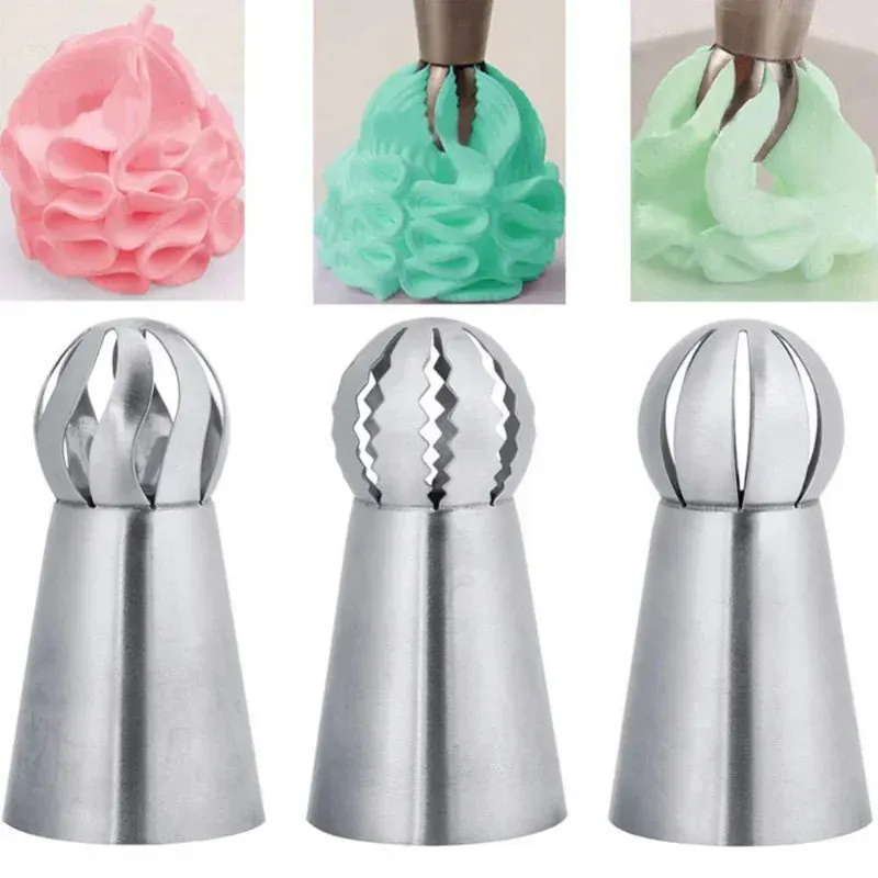 Douilles à Pâtisserie en Acier Inoxydable - Set de 6 Piping Russe