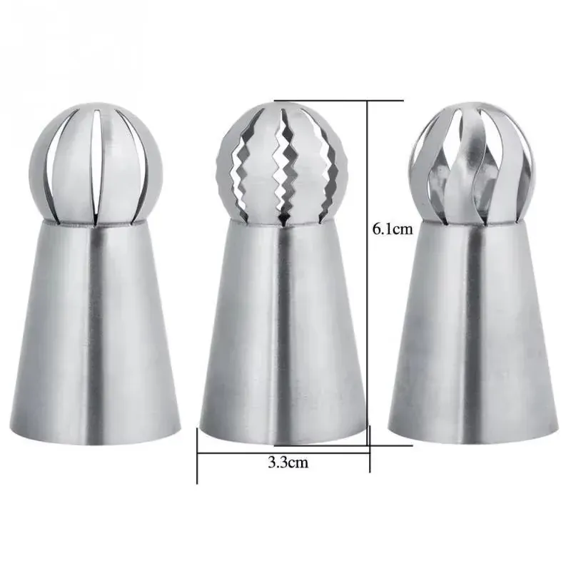 Douilles à Pâtisserie en Acier Inoxydable - Set de 6 Piping Russe