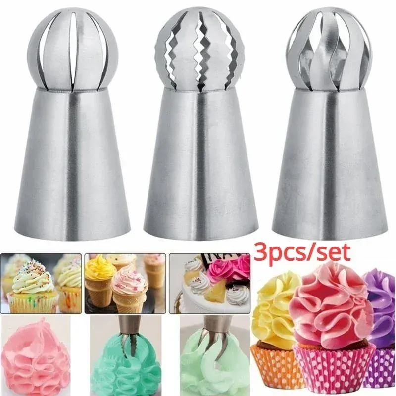 Douilles à Pâtisserie en Acier Inoxydable - Set de 6 Piping Russe