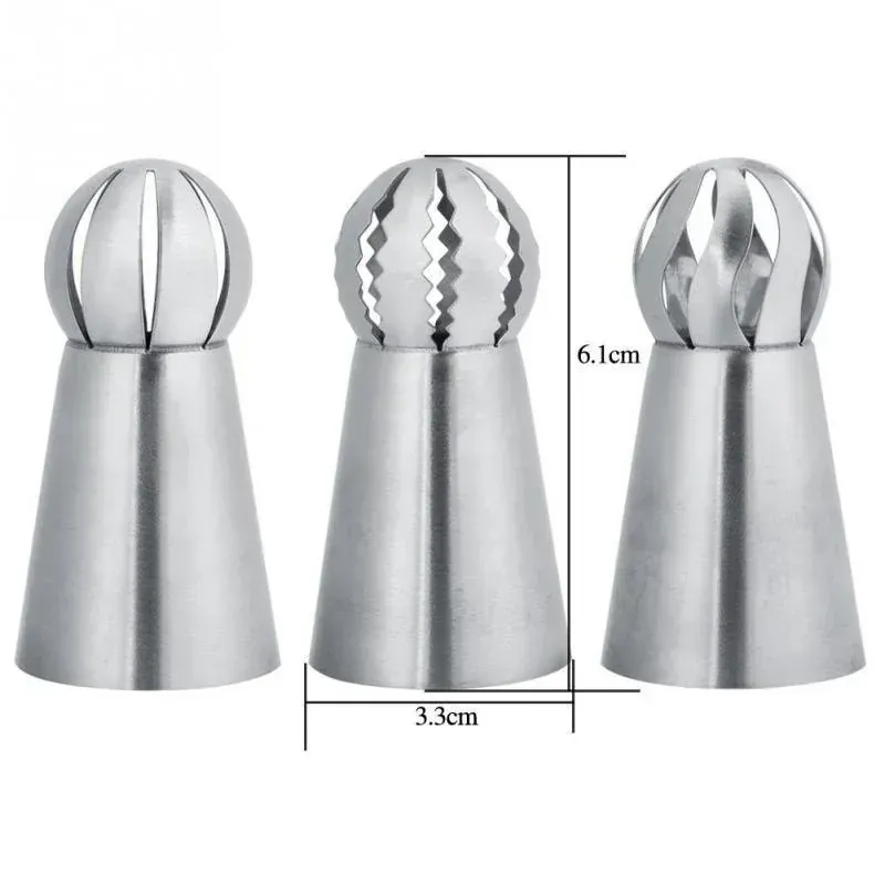 Douilles à Pâtisserie en Acier Inoxydable - Set de 6 Piping Russe