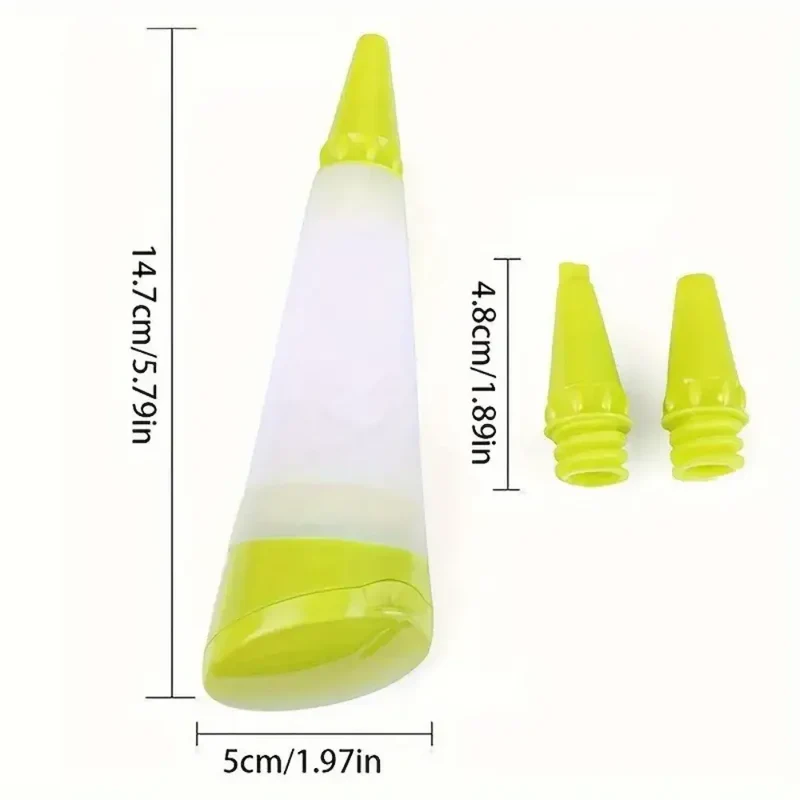 Poche à Douille Réutilisable avec 3 Embouts en Silicone - Décoration de Gâteaux
