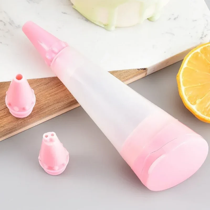 Poche à Douille Réutilisable avec 3 Embouts en Silicone - Décoration de Gâteaux