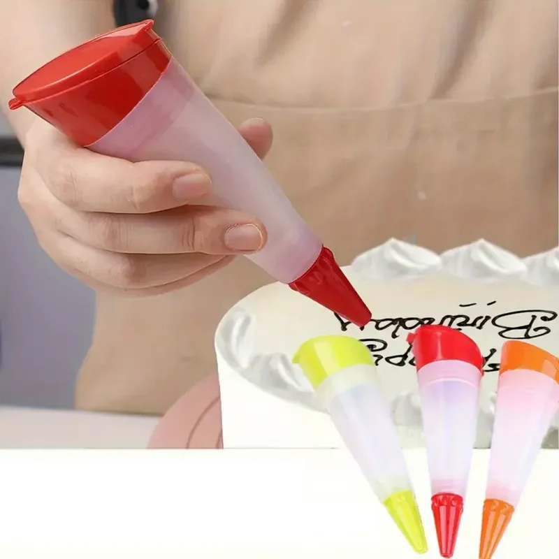 Poche à Douille Réutilisable avec 3 Embouts en Silicone - Décoration de Gâteaux