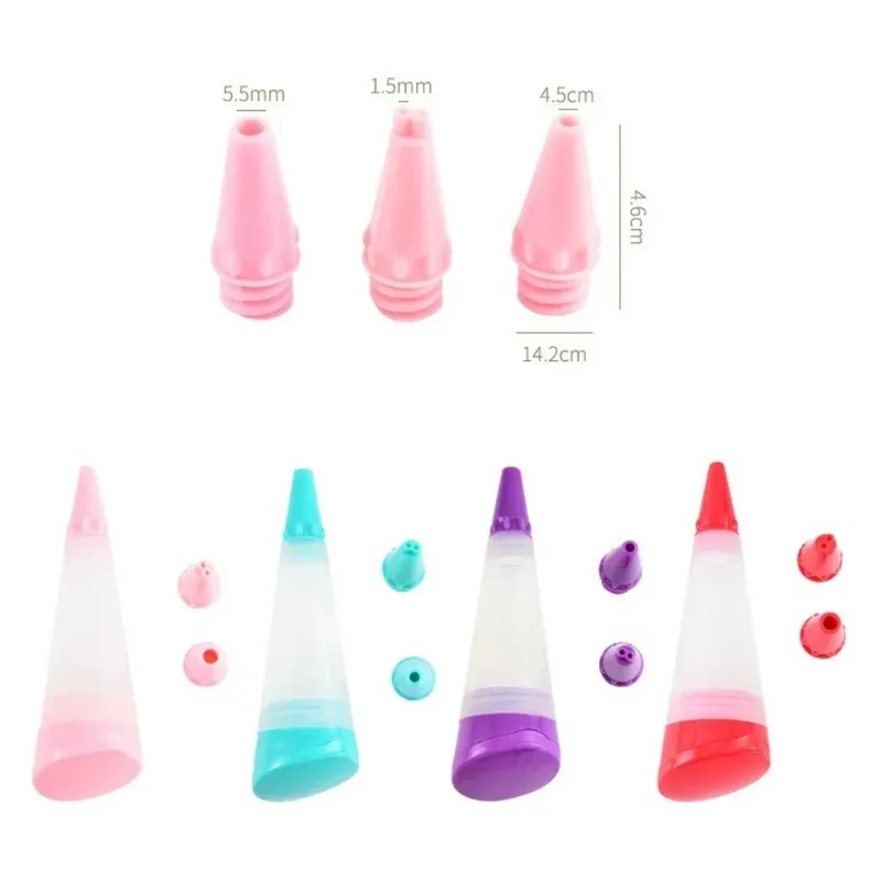 Poche à Douille Réutilisable avec 3 Embouts en Silicone - Décoration de Gâteaux