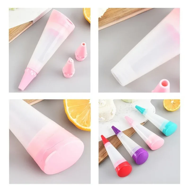Poche à Douille Réutilisable avec 3 Embouts en Silicone - Décoration de Gâteaux