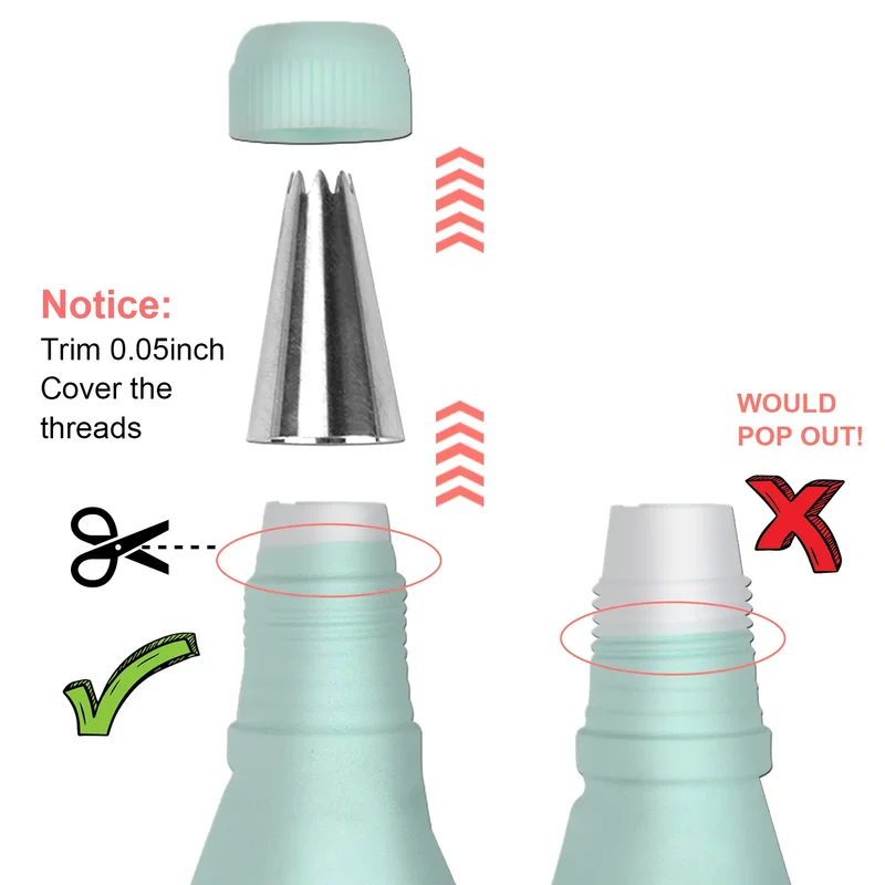 Poche à Douille Pâtisserie en Silicone avec 22 Accessoires Inclus