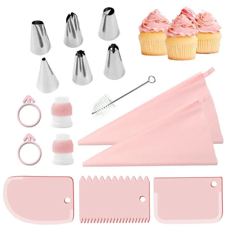 Poche à Douille Pâtisserie en Silicone avec 22 Accessoires Inclus