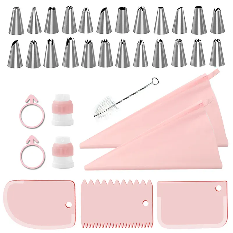 Poche à Douille Pâtisserie en Silicone avec 22 Accessoires Inclus