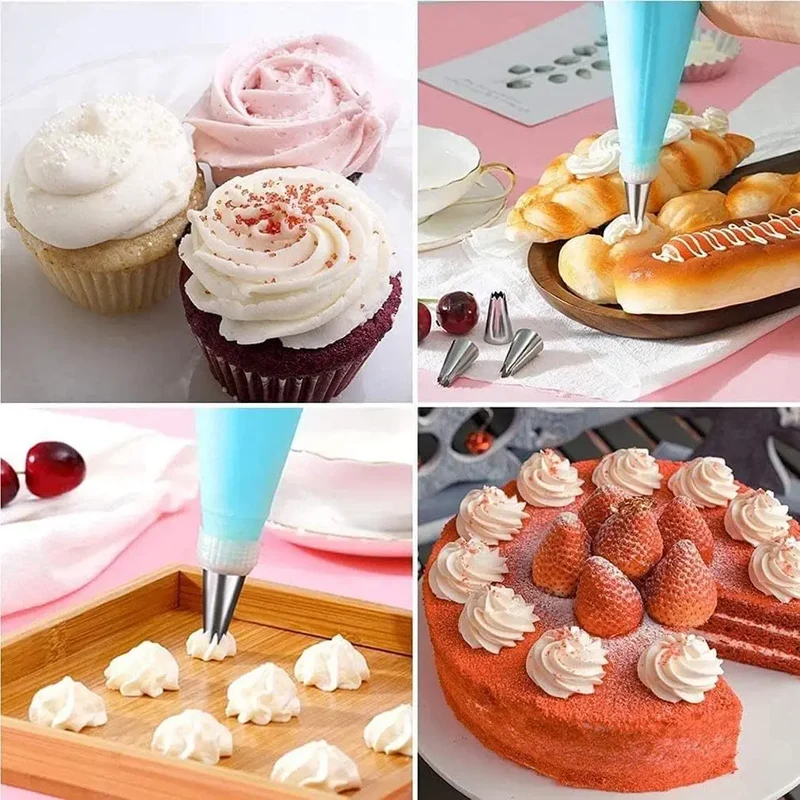 Set de Poches à Douille en Silicone avec 20 Accessoires pour Pâtisserie