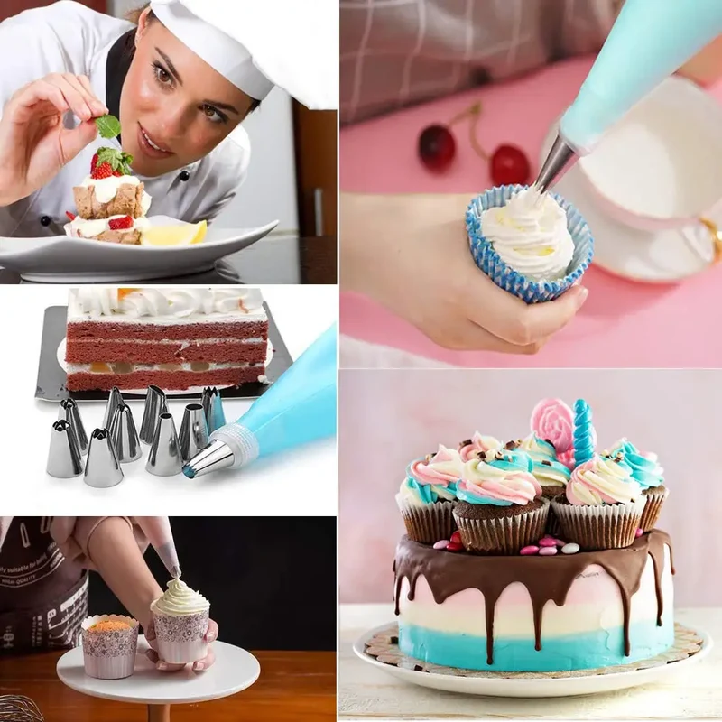 Douilles à pâtisserie en acier inoxydable - 24 pièces pour décoration gâteaux