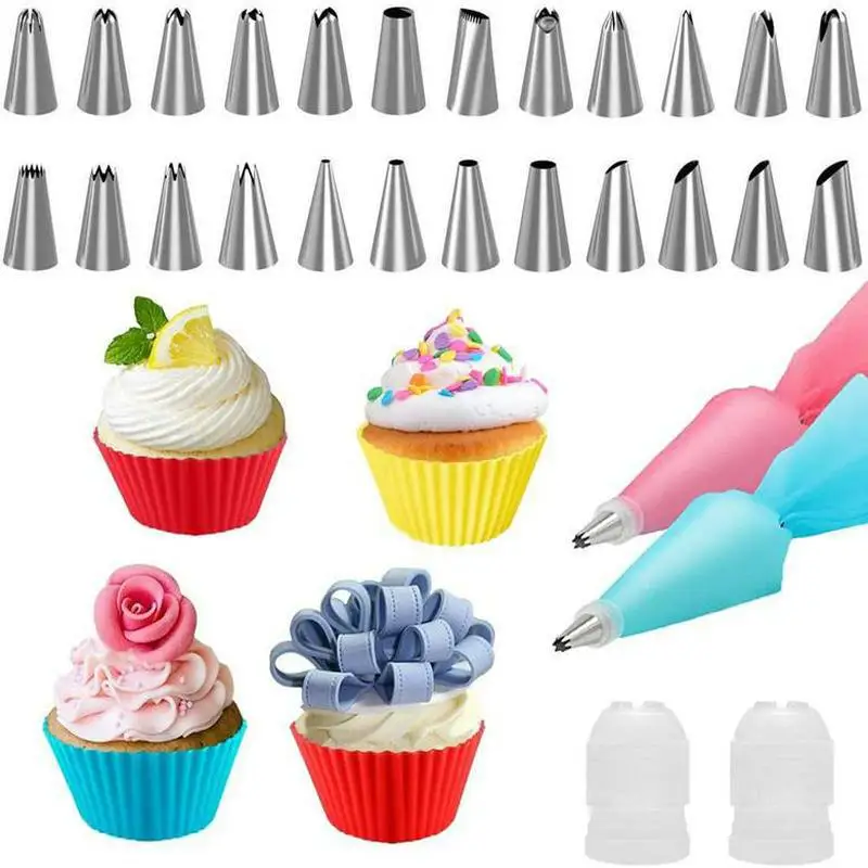 Kit de décoration de gâteaux 33 pièces en acier inoxydable et accessoires