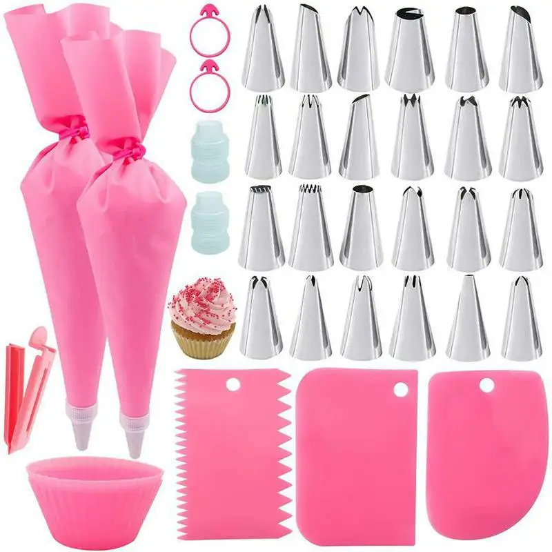 Kit de décoration de gâteaux 33 pièces en acier inoxydable et accessoires
