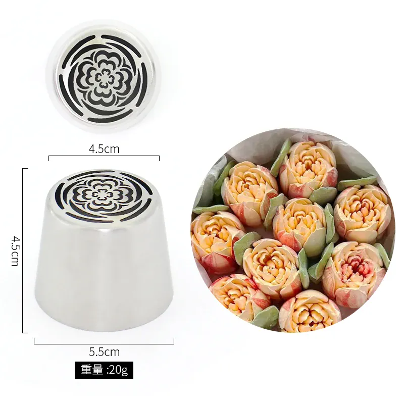 Douilles à Pâtisserie en Acier Inoxydable pour Fleurs 3D - 8 Pièces