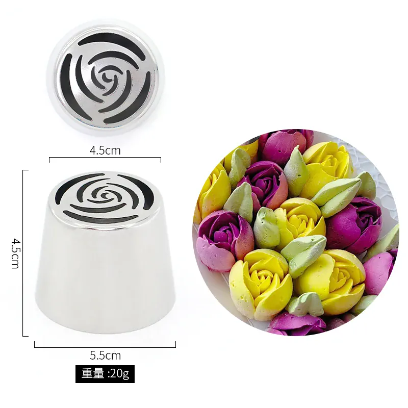 Douilles à Pâtisserie en Acier Inoxydable pour Fleurs 3D - 8 Pièces