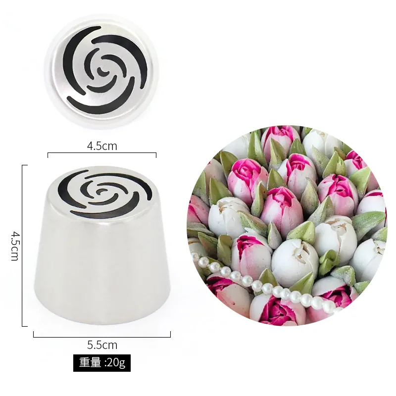Douilles à Pâtisserie en Acier Inoxydable pour Fleurs 3D - 8 Pièces