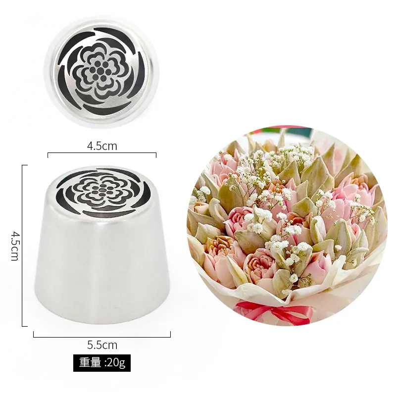 Douilles à Pâtisserie en Acier Inoxydable pour Fleurs 3D - 8 Pièces