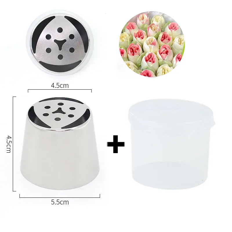 Douilles à Pâtisserie en Acier Inoxydable pour Fleurs 3D - 8 Pièces