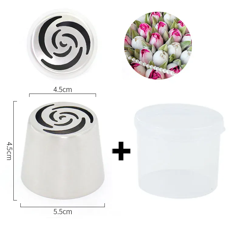Douilles à Pâtisserie en Acier Inoxydable pour Fleurs 3D - 8 Pièces