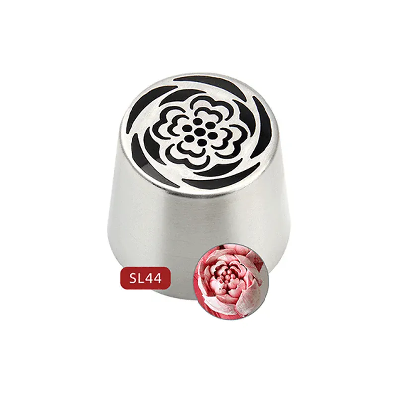 Douille à Pâtisserie en Acier Inoxydable - 3 Pièces Fleur Rose