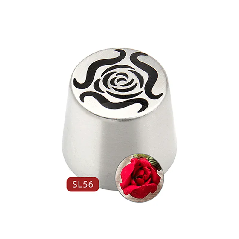 Douille à Pâtisserie en Acier Inoxydable - 3 Pièces Fleur Rose