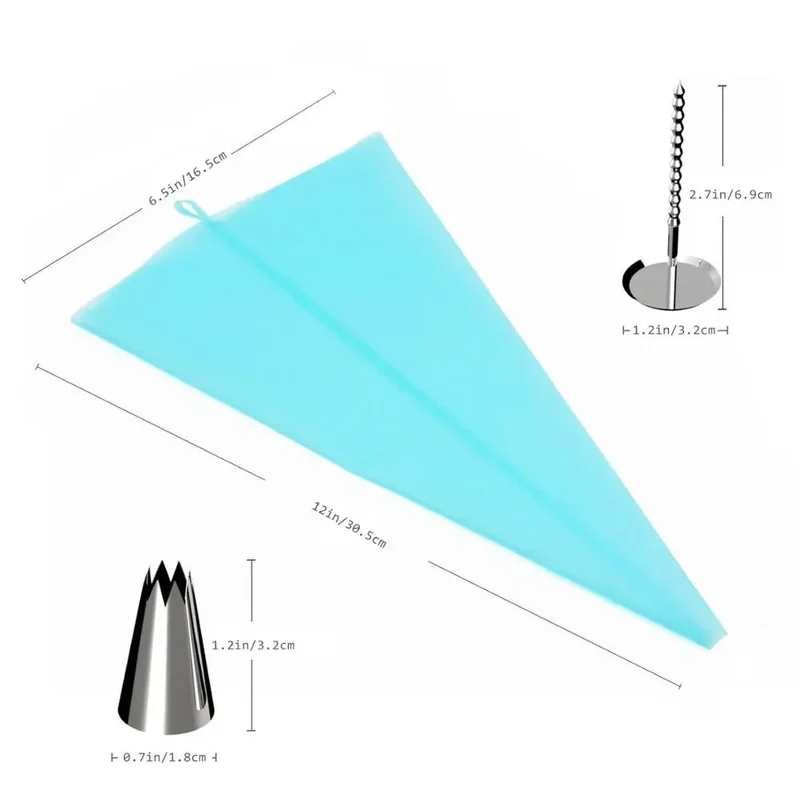 Kit de Décoration de Gâteaux 42 pcs avec Douilles et Poches à Douilles