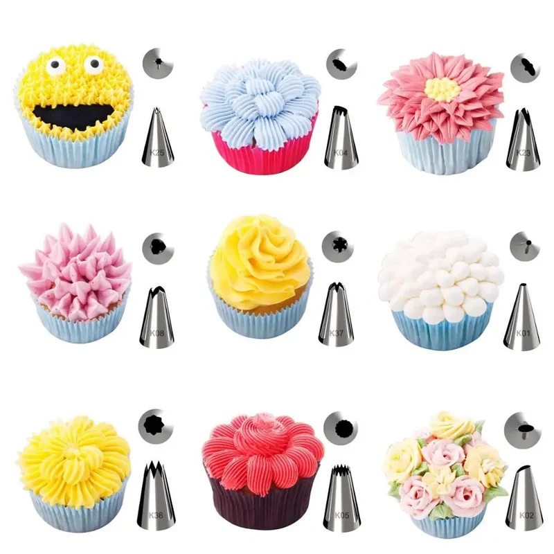 Kit de Décoration de Gâteaux 42 pcs avec Douilles et Poches à Douilles