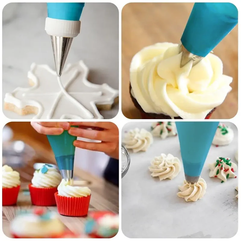 Kit de Décoration de Gâteaux 42 pcs avec Douilles et Poches à Douilles