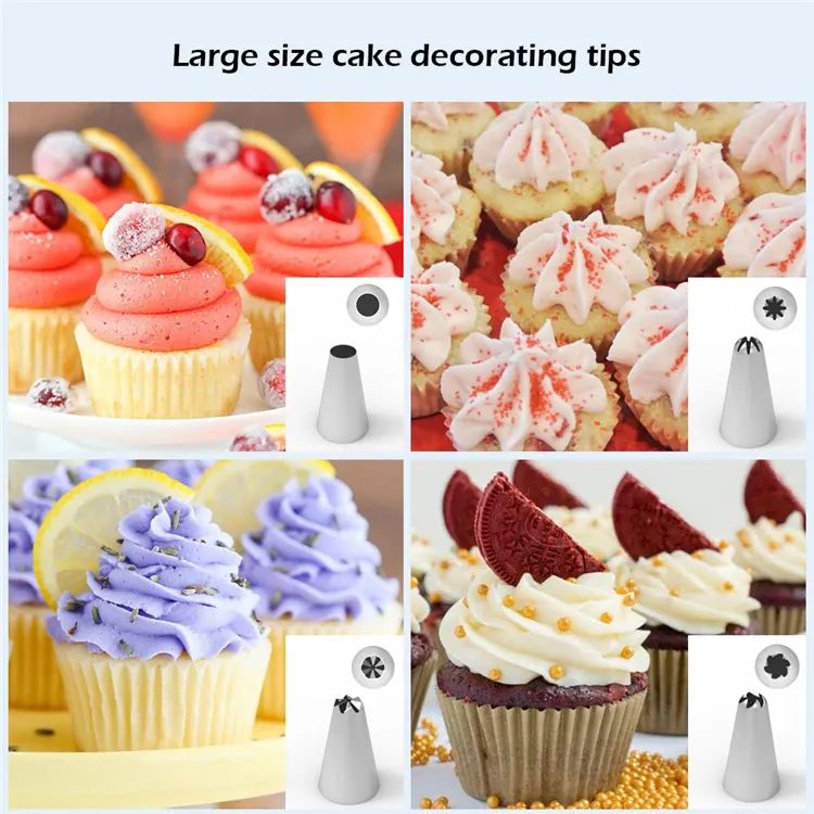 Kit de Décoration de Gâteaux 42 pcs avec Douilles et Poches à Douilles