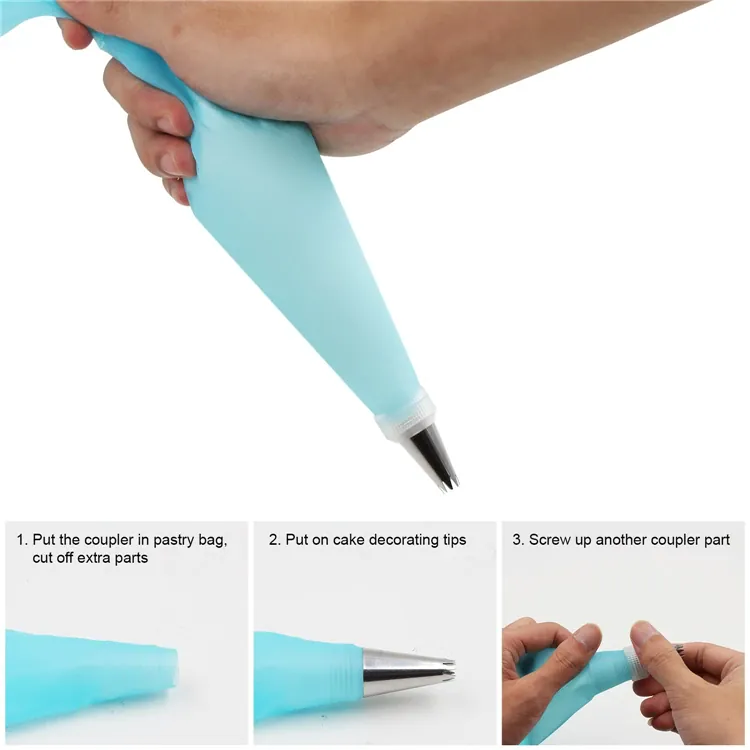 Kit de Décoration de Gâteaux 42 pcs avec Douilles et Poches à Douilles