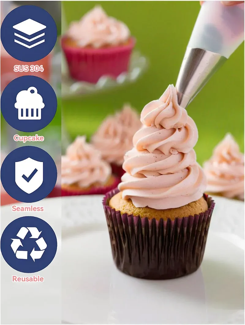 Set de 8 douilles en inox pour pâtisserie - Accessoires de cuisine professionnels