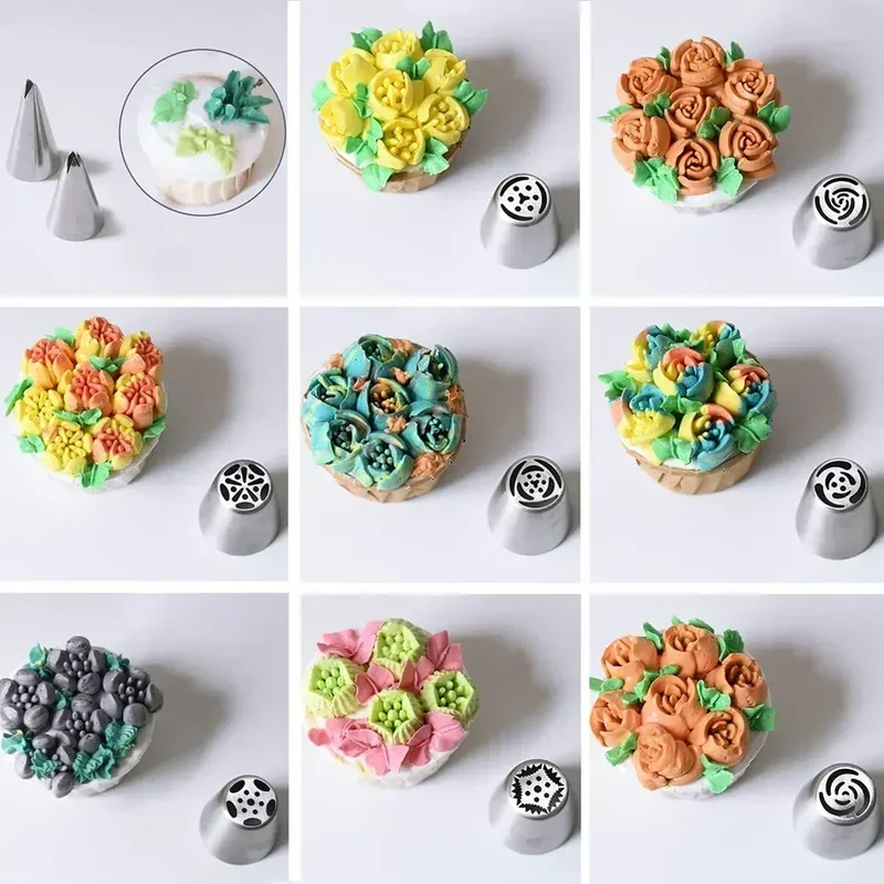 Set de 27 Douilles à Pâtisserie en Acier Inoxydable pour Décoration de Gâteaux
