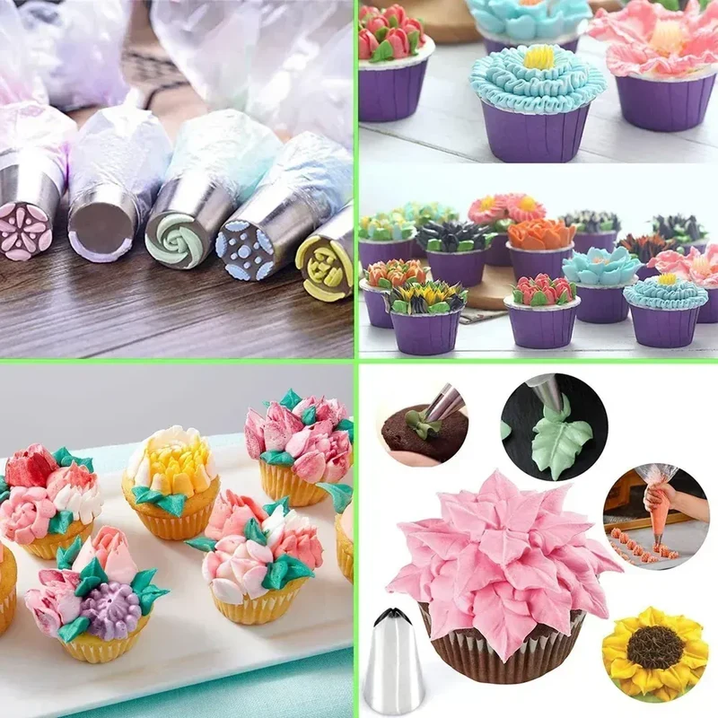 Set de 27 Douilles à Pâtisserie en Acier Inoxydable pour Décoration de Gâteaux