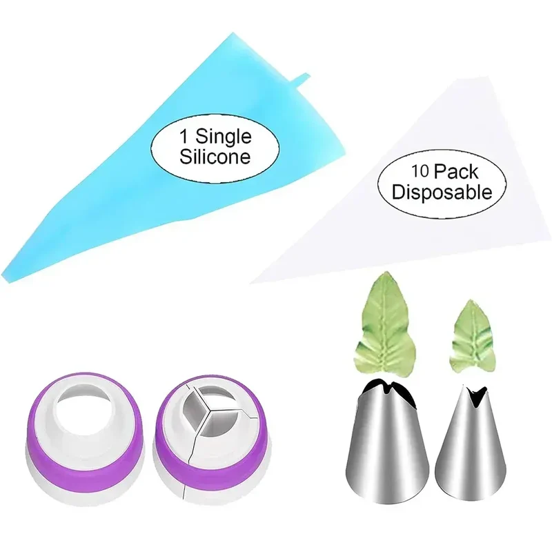 Set de 27 Douilles à Pâtisserie en Acier Inoxydable pour Décoration de Gâteaux