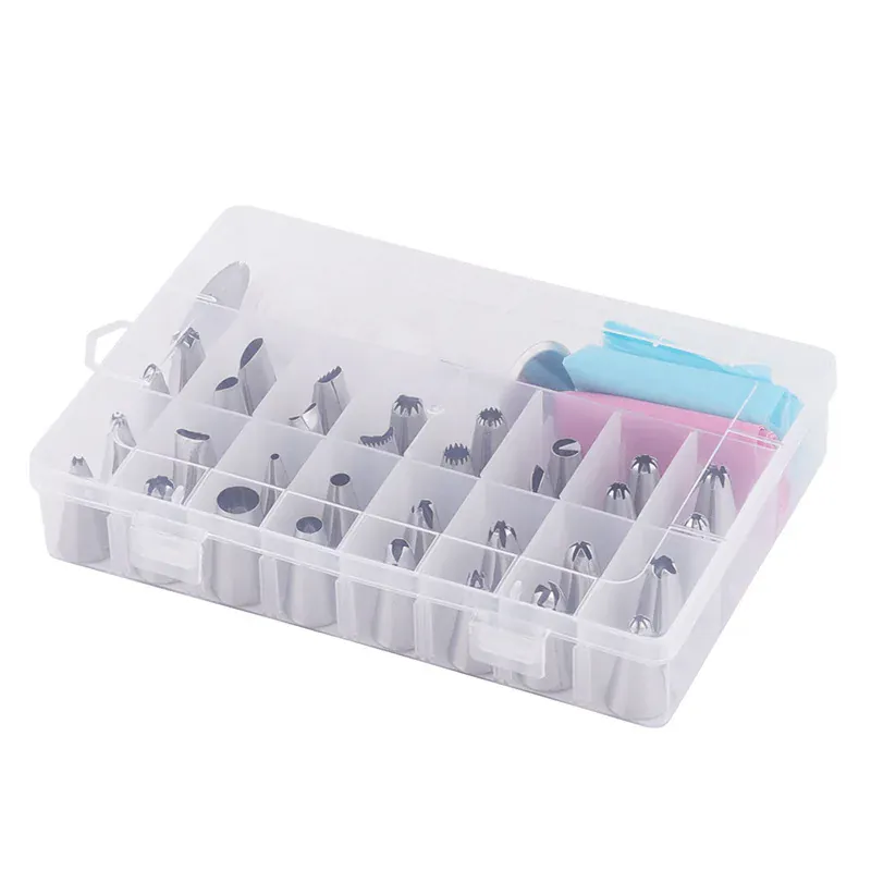 Set de 27 Douilles à Pâtisserie en Acier Inoxydable pour Décoration de Gâteaux