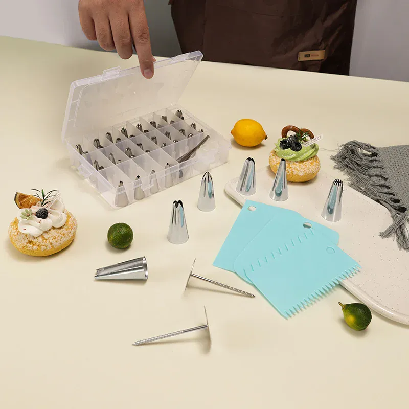 Kit de Décoration de Gâteaux 76 Pièces avec Douilles et Accessoires en Acier Inoxydable