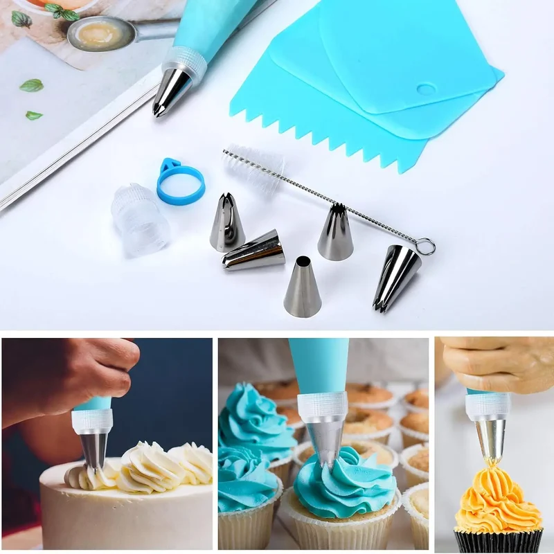 Kit de Décoration de Gâteaux 76 Pièces avec Douilles et Accessoires en Acier Inoxydable