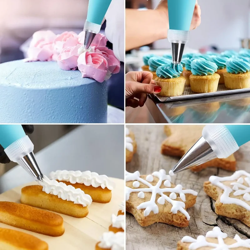 Kit de Décoration de Gâteaux 76 Pièces avec Douilles et Accessoires en Acier Inoxydable