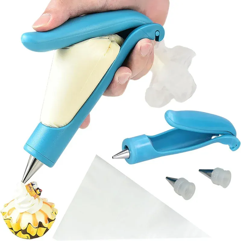 Poches à douilles pâtisserie 7 pièces réutilisables avec accessoires de décoration