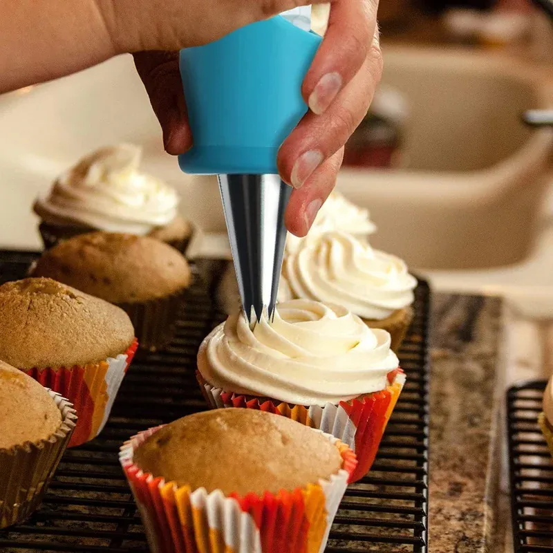Poches à douilles pâtisserie 7 pièces réutilisables avec accessoires de décoration