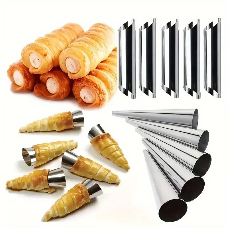 Set de 5 Outils de Pâtisserie - Moules à Croissants et Tubes à Pâtisserie