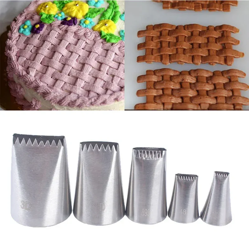 Douilles à Pâtisserie en Acier Inoxydable - Ensemble de 5 Pièces décoratives