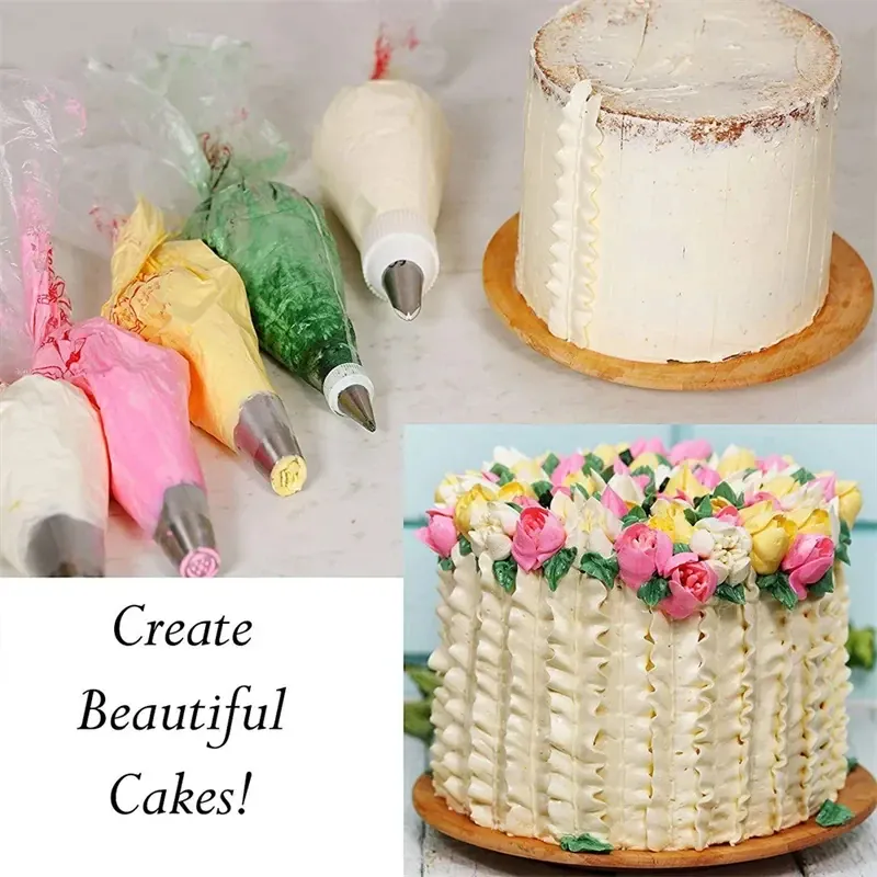Douilles à pâtisserie en inox 13 pièces avec poches à douille décoratives