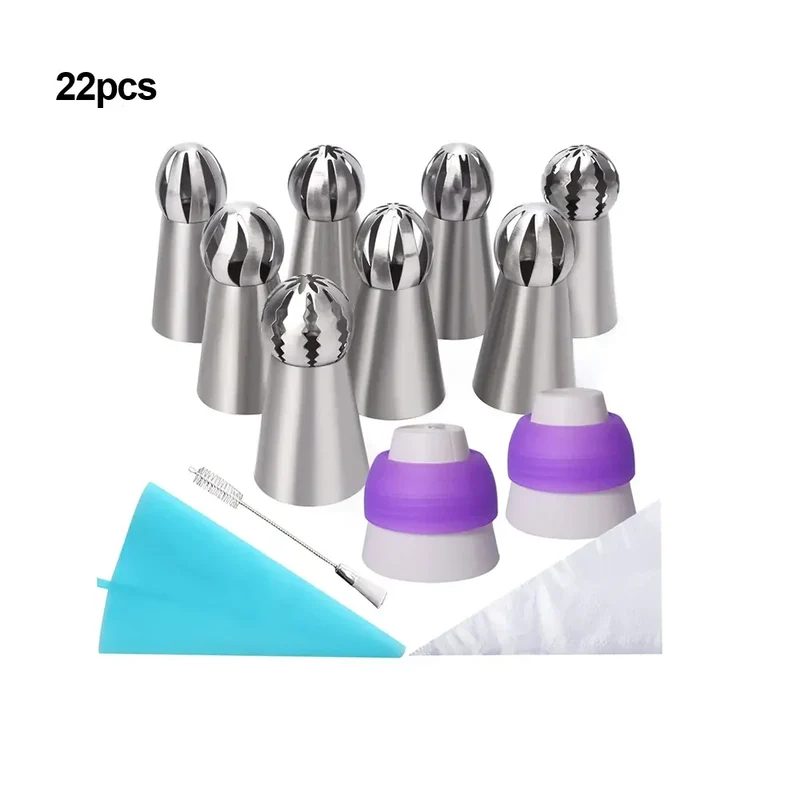 Douilles à pâtisserie en inox 13 pièces avec poches à douille décoratives