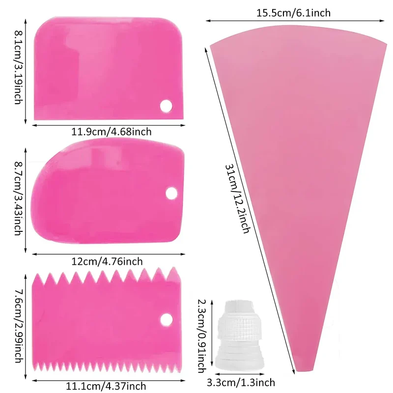Poches à Douille en Acier Inoxydable - Kit de 21 Accessoires de Décoration