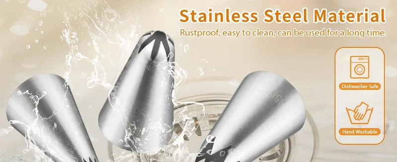 Kit de décoration de gâteaux 20 pièces en acier inoxydable - Douilles et outils professionnels