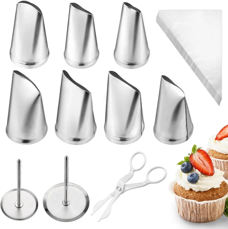 Kit de décoration de gâteaux 20 pièces en acier inoxydable - Douilles et outils professionnels