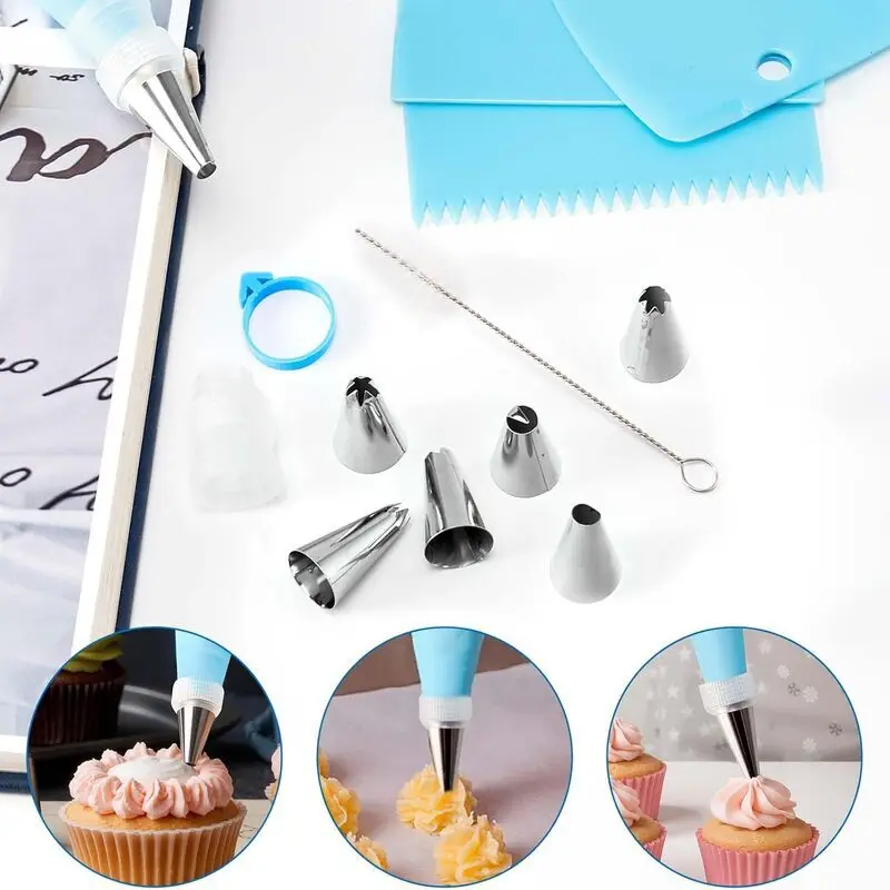 Set de 34 Douilles en Acier Inoxydable pour Décoration de Gâteaux